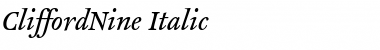 CliffordNine Italic