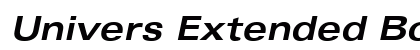 Univers Extended Bold Italic Font Univers Extended Bold Italic Font Preview