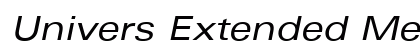 Univers Extended Medium Italic Font Univers Extended Medium Italic Font Preview
