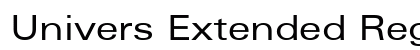 Univers Extended Regular Font Univers Extended Regular Font Preview