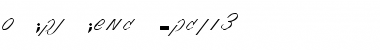 0-Heb Hand Medium Font