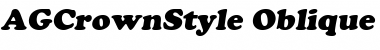AGCrownStyle Oblique Font