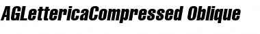 AGLettericaCompressed Oblique Font
