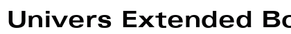 Univers Extended Bold Font Univers Extended Bold Font Preview