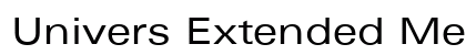 Univers Extended Medium Font Univers Extended Medium Font Preview